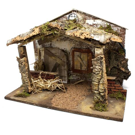 Capanna per Presepe con Luce 42x19 cm 87446