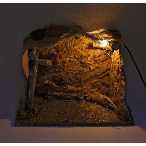 Capanna per Presepe con Luce 33x18 cm 87444