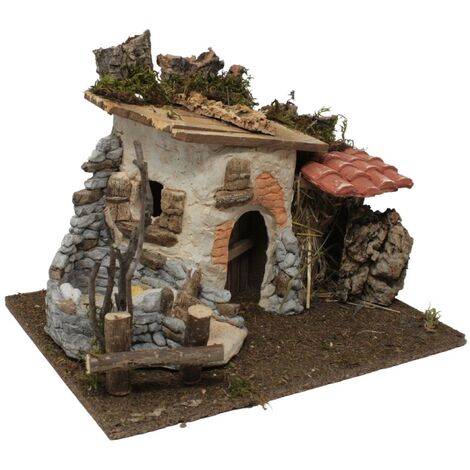 Casolare in Gesso per Presepe 32 x 23 cm BP40014