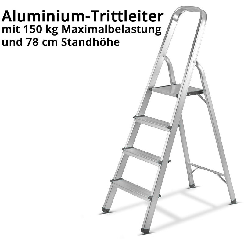 STAHLWERK Scaletta in alluminio 150 kg 3 gradini Scaletta pieghevole S,  34,99 €