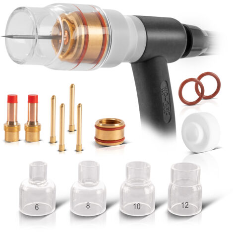 STAHLWERK Premium TIG vetro gas set 14 pezzi accessori di saldatura per WP SR 17 18 26