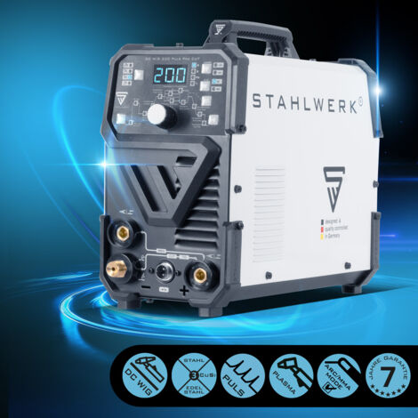 STAHLWERK Saldatrice combinata 4 in 1 AC/DC TIG 200 impulsi D CUT - set