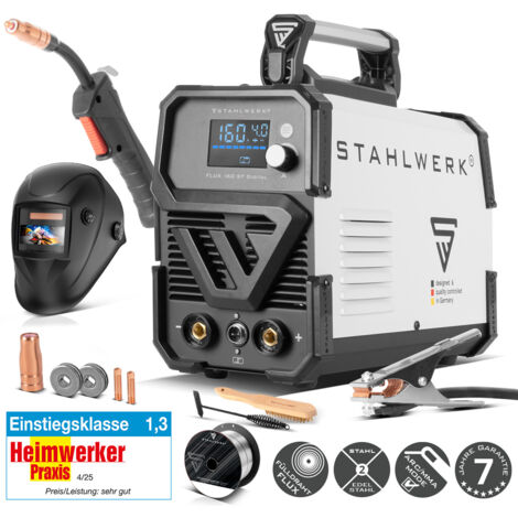 STAHLWERK FLUX 160 ST Saldatrice digitale con attrezzatura completa da 160 A