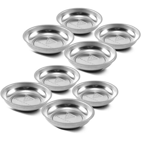 STAHLWERK vassoio magnetico da 4 pollici in acciaio inox con magnete forte 8 pezzi