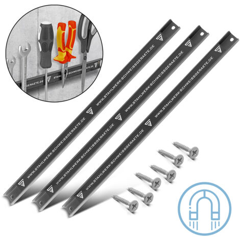 Set 4 Barre Magnetiche Portautensili 61 Cm - Per Officina E Garage, Carico Fino A 13 Kg Caduna