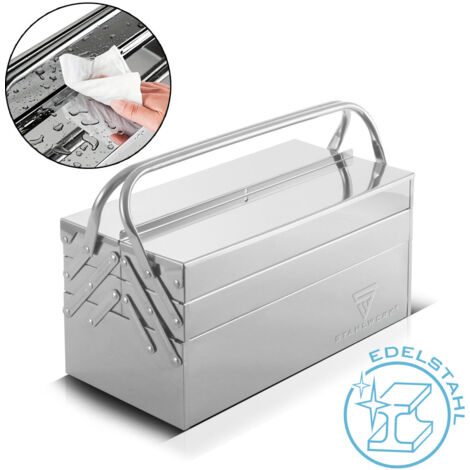 80 x 40 x 40 Cassetta acciaio inox fiorettato per camion ed autocarri