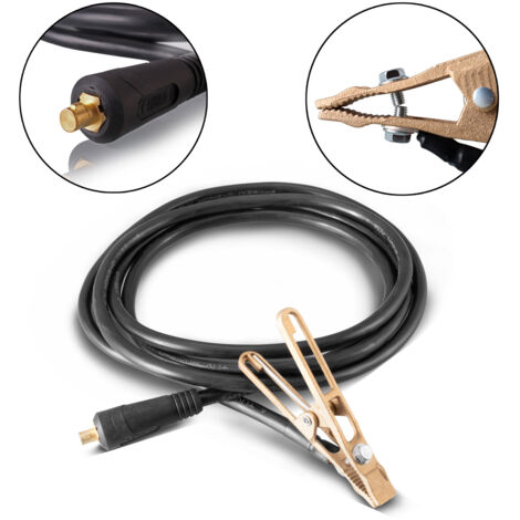 Morsetto Di Terra Per Saldatrice 300A - In Rame, Con Presa Per Cavo Di Massa, Ganasce A ZigZag - Foto 6