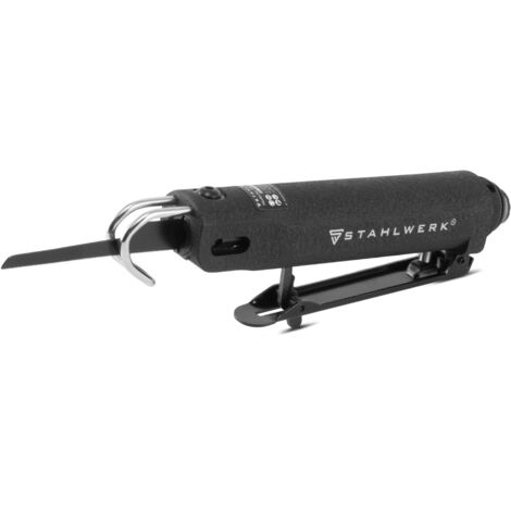 Seghetto Alternativo Pneumatico STAHLWERK - Fino A 9000 Colpi/min, Con 12 Lame, Per Lavorazione Lamiera E Legno