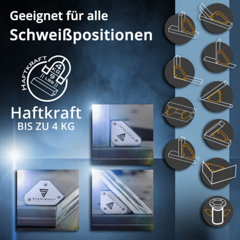 Galga Per Saldatura RIVERWELD - 4 Angoli 60&deg; 70&deg; 80&deg; 90&deg; - Doppia Scala Metrica/Pollici - Acciaio Inox