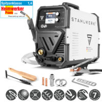 Saldatrice STAHLWERK MIG MAG 200 Pulse Pro 5 In 1 - 200A Inverter IGBT, Sinergica, Impulso E Punto, Per Alluminio, Set Completo