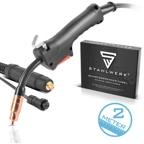 STAHLWERK Soplete FLUX AK14  MB14 hasta 160 A, paquete de manguera de 2 m mandril de 9 mm