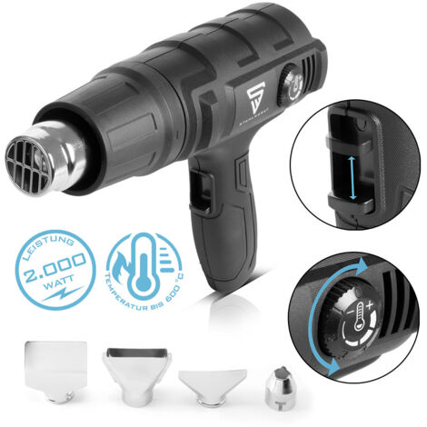 STAHLWERK Pistola de aire caliente HP-2000 ST con 600 grados y 2.000 W