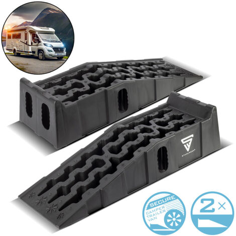 STAHLWERK GT-15 ST cuña de 2 peldaños con capacidad de carga de 6 t Calzo de rueda