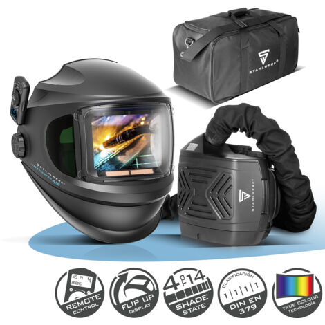 STAHLWERK casco de soldadura automático MASTER AIR sistema de aire fresco TH3 protección respiratoria PAPR