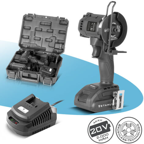 STAHLWERK Llave de Impacto a Batería (ADS-880 ST) – Sistema 20V, Tecnología Brushless, 880 Nm, Inserción de 1/2" Pulgada, incl. 4 Vasos de Impacto con Protección 17-22 mm, Batería y Cargador