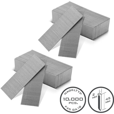 STAHLWERK clavos neumáticos 45 mm Calibre 18 (1,25 x 1,05 mm) 2 mm cabeza 10.000 juego (1/5)