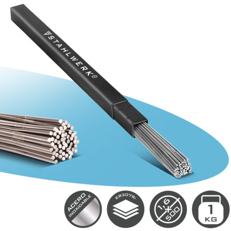 STAHLWERK Varillas de soldadura TIG ER307Si acero inoxidable de alta aleación Ø 1,6 mm x 500 mm