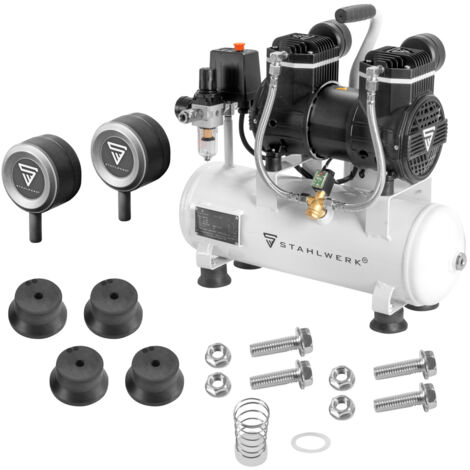 Compresor STAHLWERK 10 bar 2,1 CV 1,6 kW 210 l/min Compresor de aire de 10 l