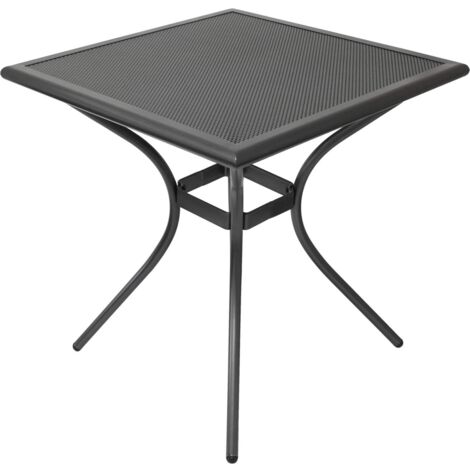 Streckmetall Garten Tisch 70 x 70 cm Bistrotisch Metall anthrazit