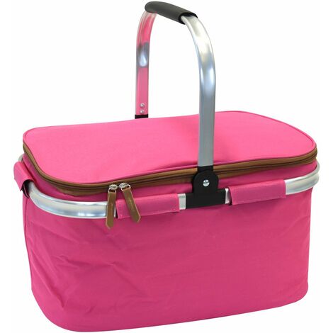 Einkaufs Korb Premium 23L faltbar Pink Einkaufskorb isoliert 46 cm
