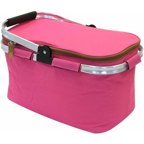 Einkaufs Korb Premium 23L faltbar Pink Einkaufskorb isoliert 46 cm