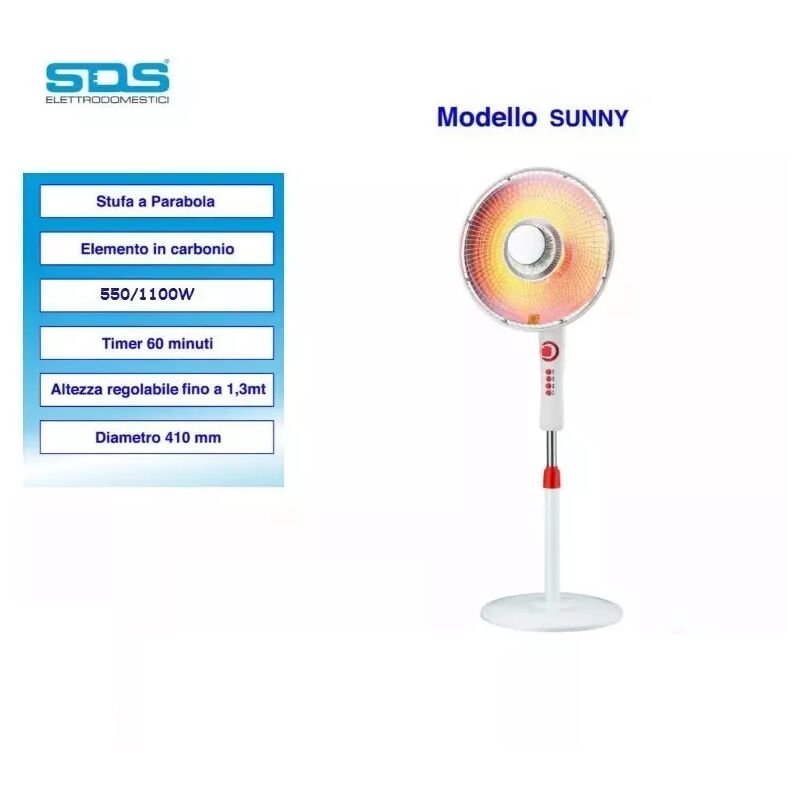 Stufa Piantana A Carbonio Con Ventilatore - Oscillante 90 Riscaldamento 743548
