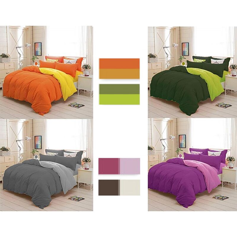 TRAPUNTA PIUMONE DOUBLE FACE LETTO SINGOLO TINTA UNITA - Colore: Rosa