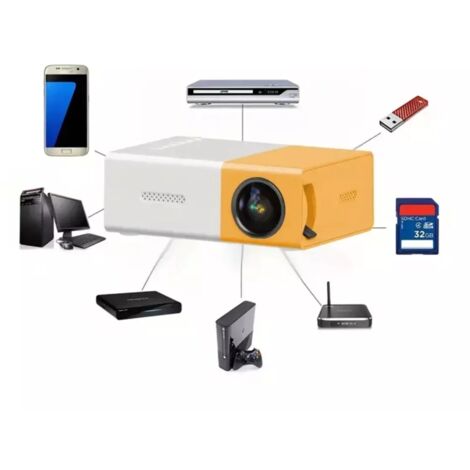 Mini proiettore portatile casa led full hd 1080p AV/USB/TFT zoom con telecomando