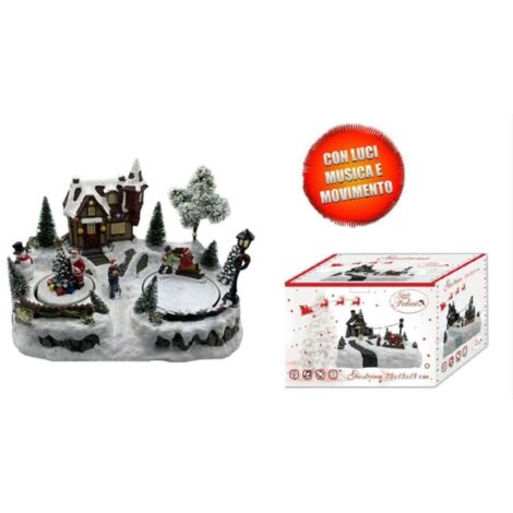 Toyland® Mini Villaggio Di Natale Illuminato Con Luci LED | Set Da 12 Pezzi Con Negozi E Case - 2