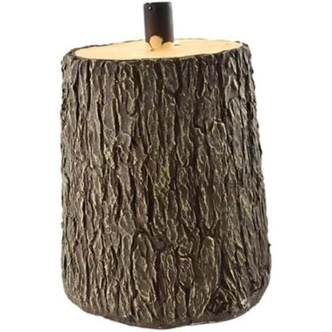 Base Supporto Albero di Natale in Resina, Tronco Realistico Natalizio, Riproduzione come nella Realtà Solido Resistente, Addobbo Festivo Attacco Universale Diametro 32/26 Altezza 45cm (1/2)