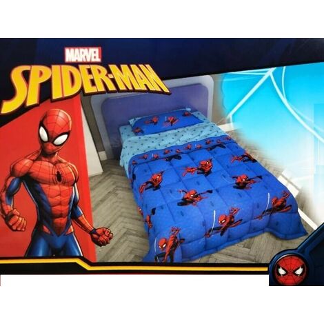 Piumone Spiderman Trapunta invernale per letto singolo morbida soffice una piazza