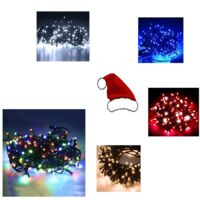 LUCI LED PER ALBERO DI NATALE da 100 a 500 LED BIANCO BIANCA FREDDO MULTI COLOR - 500 Led Bianco Caldo - Colore: Multicolor - Misura: 500 Led