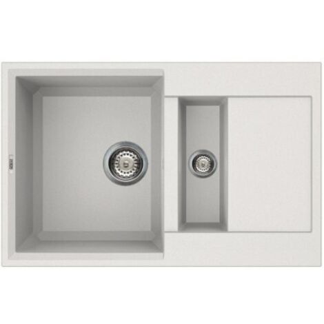Lavello Elleci da incasso Easy 325 Granitek 68 Bianco Titano LGY32568