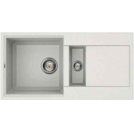 Lavello Elleci da incasso Easy 425 Granitek 68 Bianco Titano LGY42568