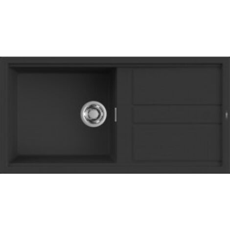 Lavello Elleci Incasso 1 vasca 100x51 Best 480 Granitek Nero LGB48040
