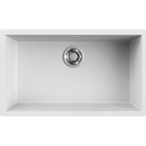 Lavello Elleci Incasso 1 vasca 75,6x45,6 Zen 130 Keratek Plus Bianco White Assoluto LKZ13096