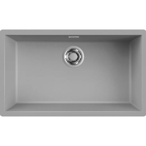 Lavello Elleci Incasso 1 vasca 75,6x45,6 Zen 130 Keratek Plus Grigio Light Grey LKZ13097