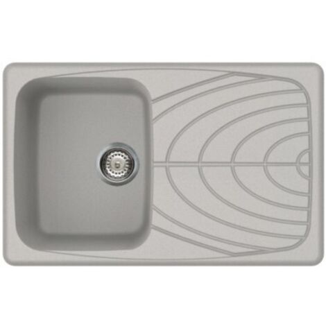 Lavello Elleci Incasso 1 vasca 79x50 Master 300 Metaltek Grigio Aluminium LMM30079 (1/3)
