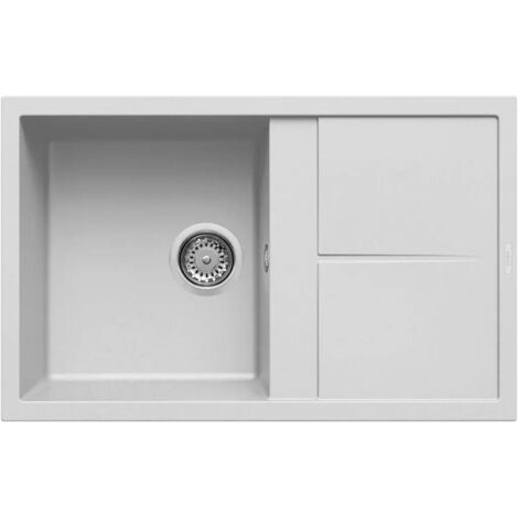 Lavello Elleci Incasso 1 vasca 79x50 Unico 300 Granitek Bianco LGU30068