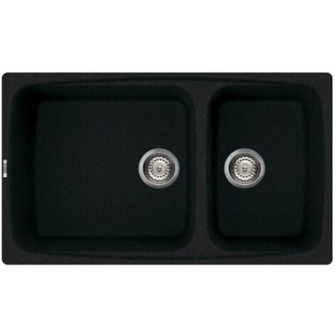 Lavello Elleci Incasso 2 vasche 86,4x50,3 Fox 450 Granitek Antracite LGF45059