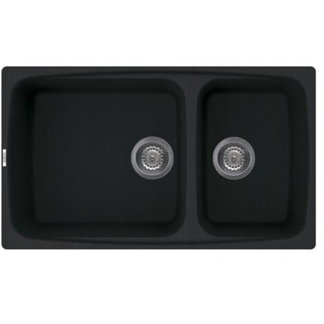 Lavello Elleci Incasso 2 vasche 86,4x50,3 Fox 450 Granitek Nero Full Black LGF45040