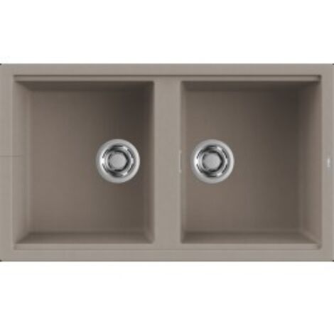 Lavello Elleci Incasso 2 vasche 86x51 Best 450 Granitek Grigio Tortora LGB45043