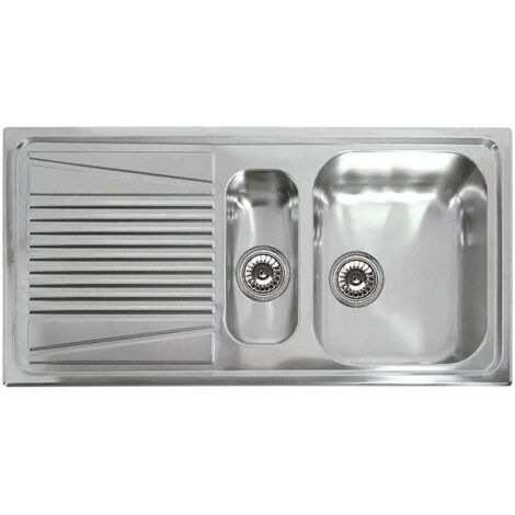Lavello Elleci Inox da incasso Vasche a Destra River 475 Satinata Inox LIR475SACDX
