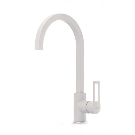 Rubinetto Miscelatore Cucina Elleci Bridge Granitek Bianco MGKBRI68