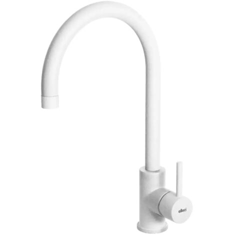 Rubinetto Miscelatore Cucina Elleci Cloud Granitek Bianco MGKCLO68