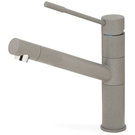 Rubinetto Miscelatore Cucina Elleci Sava Metaltek Grigio Aluminium MMKSAV79