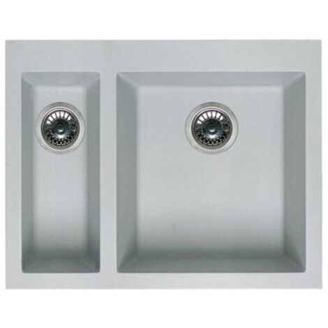 Lavello Elleci Incasso 2 vasche 59x50 Quadra 150 Metaltek Ghisa LMQ15070 (1/3)