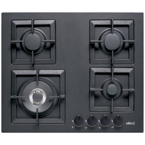 Piani cottura da incasso elleci Plano 60 TCL 4 fuochi Granitek 40 Nero PGSP60140WS