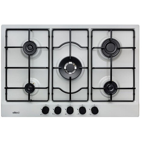 Piani cottura da incasso elleci Style 75 TCC 5 fuochi Granitek 79 Grigio Aluminium PMSS75379CN
