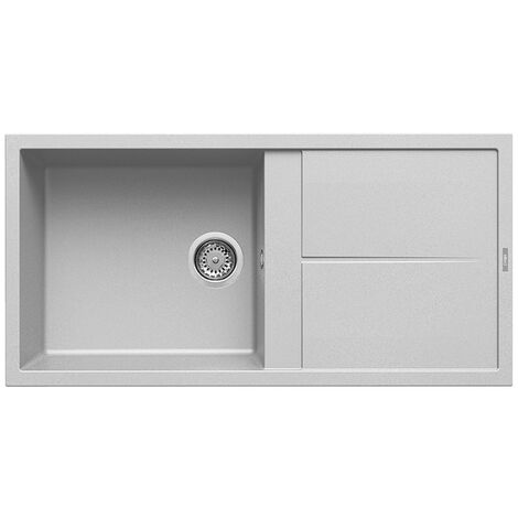Lavello Elleci Incasso 1 vasca 100x50 Unico 480 Metaltek Grigio Alumnium LMU48079